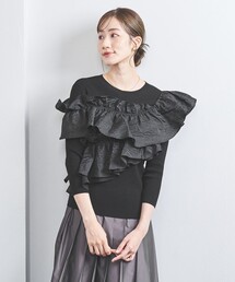 UNITED ARROWS | ジャカード フリル ビスチェ ニット(ニット/セーター)
