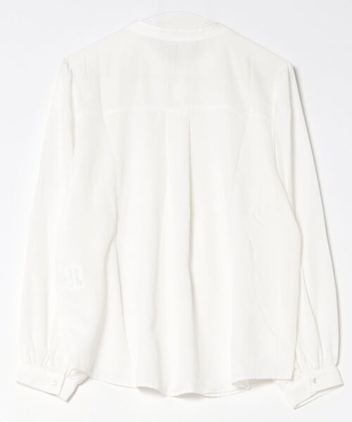 INTERPLANET（インタープラネット）の「デシン＊レース長袖シャツ（シャツ/ブラウス・レディース・オフホワイト/ブラック・FREE）」の3枚目の写真