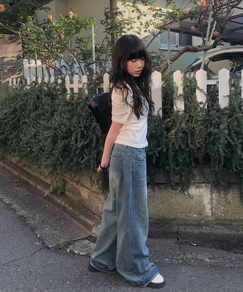 anyonemore（エニワンモア）の「オフショルダーリボン半袖リブTシャツ（Tシャツ/カットソー・レディース・アイボリー・FREE）」の10枚目の写真