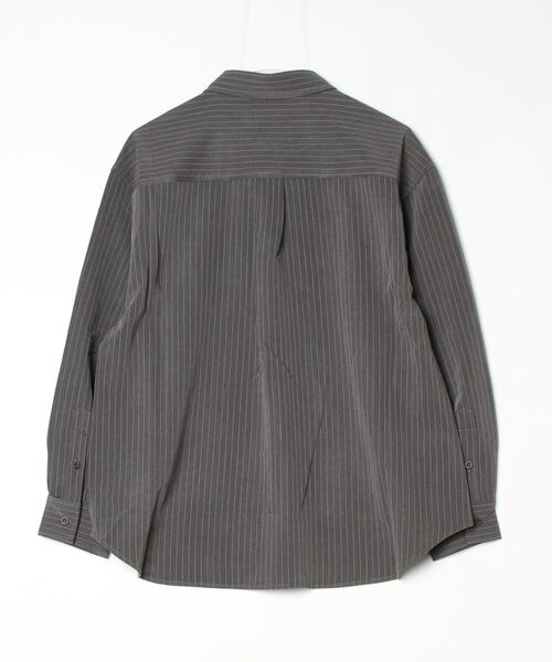 Subciety(サブサエティ)の「WOOL-LIKE LOOSE STRIPE SHIRT(シャツ/ブラウス・メンズ・ホワイト/グレー/ブルー/ネイビー/ブラック・X-LARGE/LARGE/MEDIUM/SMALL)」の6枚目の写真