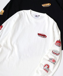 VISION STREET WEAR/ヴィジョンストリートウェア LOGO HEART GHOST LS TEE/オーバーサイズ 袖プリント バックプリント ロゴ ワンポイント刺繍 ロングスリーブTシャツ/ロンT/レディース メンズ