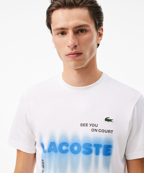LACOSTE(ラコステ)の「吸水速乾『ダニール・メドベージェフ』ネームグラフィックTシャツ(Tシャツ/カットソー・メンズ・ブラック/ホワイト/グレー・4/5/2/3)」の4枚目の写真
