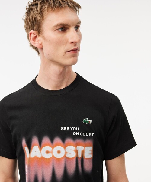 LACOSTE(ラコステ)の「吸水速乾『ダニール・メドベージェフ』ネームグラフィックTシャツ(Tシャツ/カットソー・メンズ・ブラック/ホワイト/グレー・4/5/2/3)」の10枚目の写真