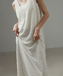 SALON adam et rope' | 【WEB限定】カーリーヤーンノースリーブワンピース(ワンピース)