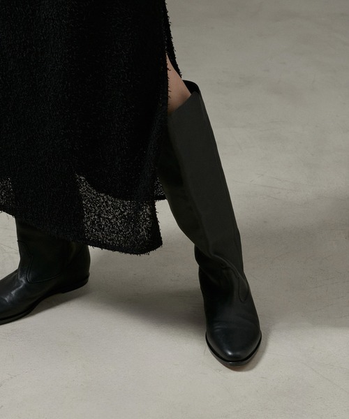 SALON adam et rope'(サロン アダム エ ロペ)の「【WEB限定】カーリーヤーンノースリーブワンピース(ワンピース・レディース・ブラック/オフホワイト・FREE)」の17枚目の写真