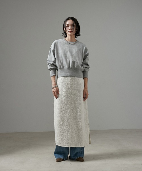 SALON adam et rope'(サロン アダム エ ロペ)の「【WEB限定】カーリーヤーンノースリーブワンピース(ワンピース・レディース・ブラック/オフホワイト・FREE)」の16枚目の写真