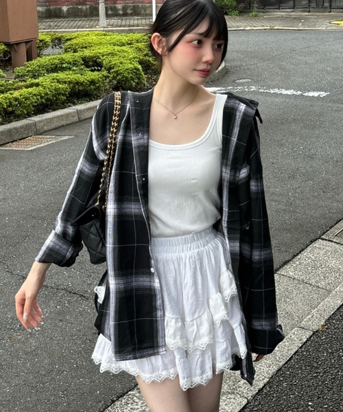 セール】インパン裏地 レース フリル ミニスカート（スカート