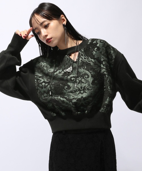 HARE（ハレ）の「2WAYゴブランプルオーバー(HARE)（スウェット・レディース・グリーン/レッド・FREE）」の10枚目の写真