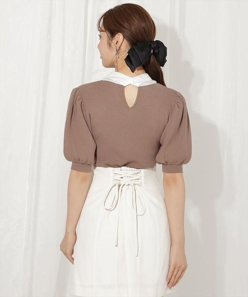 WILLSELECTION（ウィルセレクション）の「シアーリボンパフニット（ニット/セーター・レディース・ブラック/ブルー/ピンク/ブラウン・FREE）」の15枚目の写真