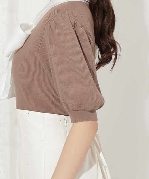 WILLSELECTION（ウィルセレクション）の「シアーリボンパフニット（ニット/セーター・レディース・ブラック/ブルー/ピンク/ブラウン・FREE）」の18枚目の写真