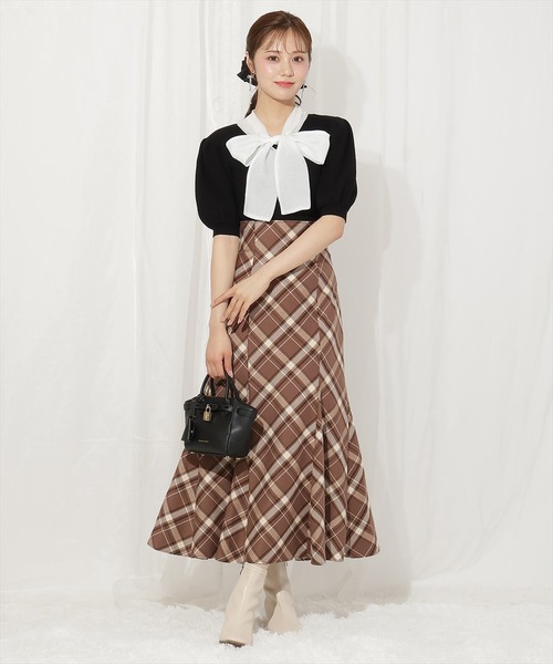 WILLSELECTION（ウィルセレクション）の「シアーリボンパフニット（ニット/セーター・レディース・ブラック/ブルー/ピンク/ブラウン・FREE）」の13枚目の写真