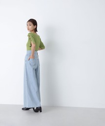 ◇ハイウエストタックデニムパンツ