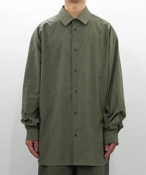 VOAAOV（ヴォアーブ）の「【VOAAOV】 SUN DRYING DOWN PROOF COTTON Oversize Shirt（シャツ/ブラウス・メンズ・ライトブラウン/ベージュ/ブラック/オリーブ・2/1）」の4枚目の写真