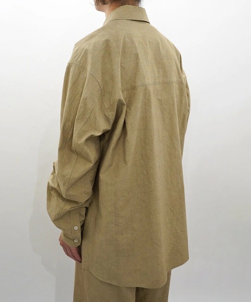 VOAAOV（ヴォアーブ）の「【VOAAOV】 SUN DRYING DOWN PROOF COTTON Oversize Shirt（シャツ/ブラウス・メンズ・ライトブラウン/ベージュ/ブラック/オリーブ・2/1）」の19枚目の写真