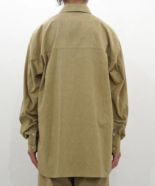 VOAAOV（ヴォアーブ）の「【VOAAOV】 SUN DRYING DOWN PROOF COTTON Oversize Shirt（シャツ/ブラウス・メンズ・ライトブラウン/ベージュ/ブラック/オリーブ・2/1）」の20枚目の写真