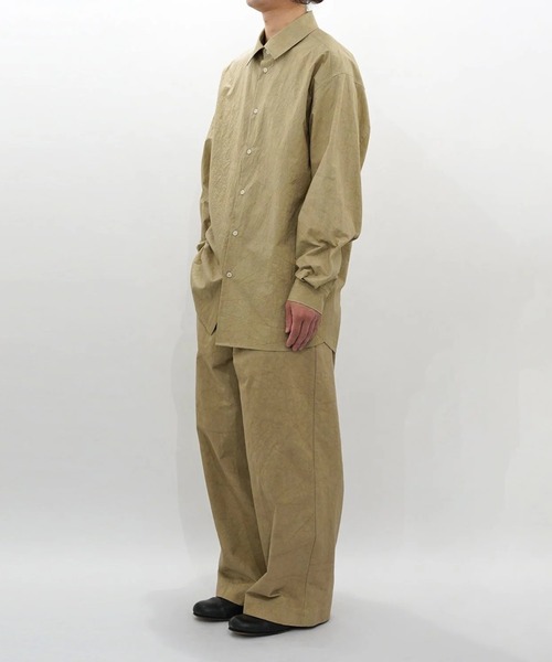 VOAAOV（ヴォアーブ）の「【VOAAOV】 SUN DRYING DOWN PROOF COTTON Oversize Shirt（シャツ/ブラウス・メンズ・ライトブラウン/ベージュ/ブラック/オリーブ・2/1）」の22枚目の写真