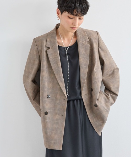 BARNYARDSTORM（バンヤードストーム）の「BARNYARDSTORM / ダブルテーラードジャケット＜セットアップ対応＞（テーラードジャケット・レディース・ネイビー/ベージュ・0/1）」の7枚目の写真