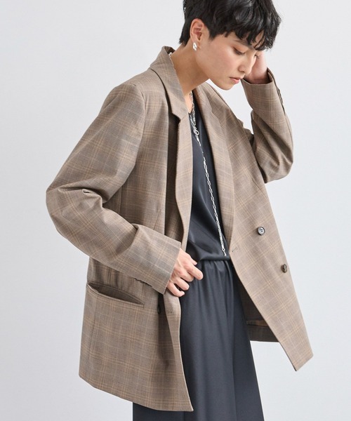 BARNYARDSTORM（バンヤードストーム）の「BARNYARDSTORM / ダブルテーラードジャケット＜セットアップ対応＞（テーラードジャケット・レディース・ネイビー/ベージュ・0/1）」の8枚目の写真