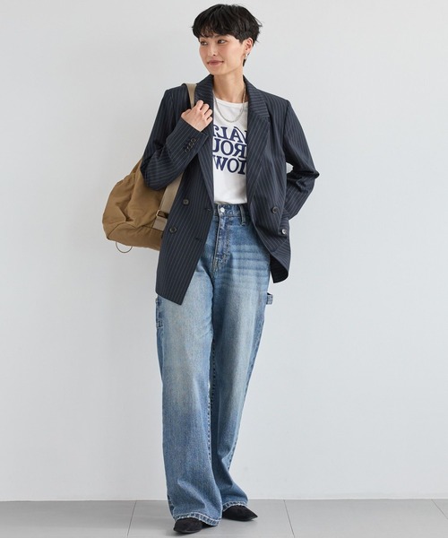 BARNYARDSTORM（バンヤードストーム）の「BARNYARDSTORM / ダブルテーラードジャケット＜セットアップ対応＞（テーラードジャケット・レディース・ネイビー/ベージュ・0/1）」の17枚目の写真