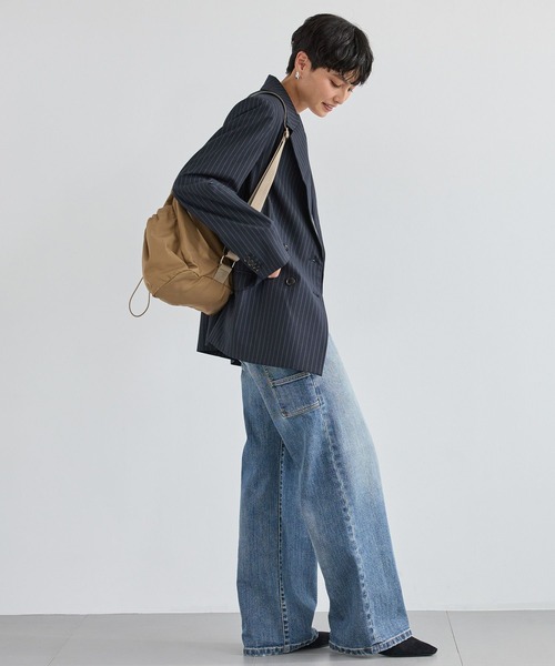 BARNYARDSTORM（バンヤードストーム）の「BARNYARDSTORM / ダブルテーラードジャケット＜セットアップ対応＞（テーラードジャケット・レディース・ネイビー/ベージュ・0/1）」の18枚目の写真