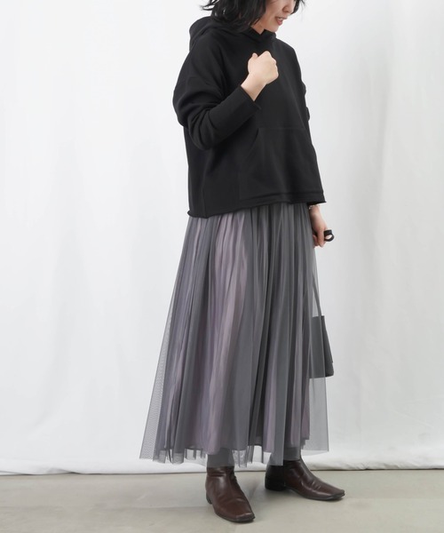 LUCA/LADY LUCK LUCA（ルカ/レディラックルカ）の「LC/LLL 裏毛パーカー / カットオフプルパーカー（パーカー・レディース・ブラック/ライトベージュ/グレー・FREE）」の8枚目の写真