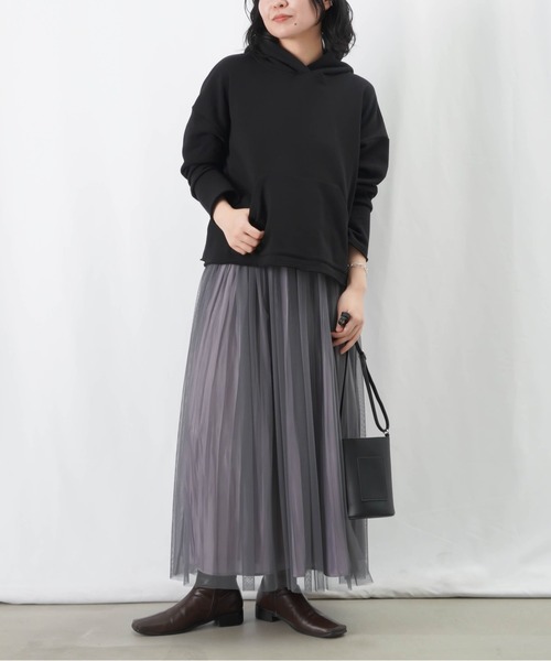 LUCA/LADY LUCK LUCA（ルカ/レディラックルカ）の「LC/LLL 裏毛パーカー / カットオフプルパーカー（パーカー・レディース・ブラック/ライトベージュ/グレー・FREE）」の5枚目の写真