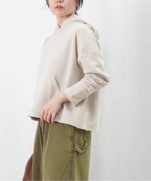 LUCA/LADY LUCK LUCA（ルカ/レディラックルカ）の「LC/LLL 裏毛パーカー / カットオフプルパーカー（パーカー・レディース・ブラック/ライトベージュ/グレー・FREE）」の12枚目の写真