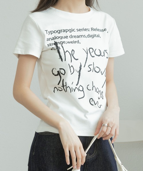MAISON DE THERESE(メゾン ド テレーズ)の「コットンTシャツ(Tシャツ/カットソー・レディース・ホワイト/グレー/ブラック/ワイン/イエロー/ネイビー・LARGE/MEDIUM)」の10枚目の写真