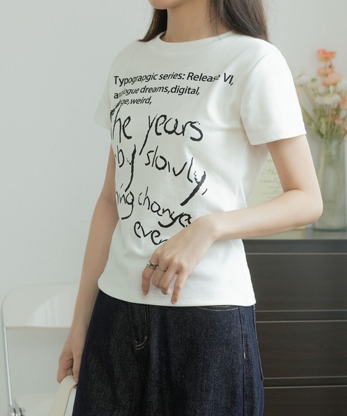 MAISON DE THERESE(メゾン ド テレーズ)の「コットンTシャツ(Tシャツ/カットソー・レディース・ホワイト/グレー/ブラック/ワイン/イエロー/ネイビー・LARGE/MEDIUM)」の11枚目の写真