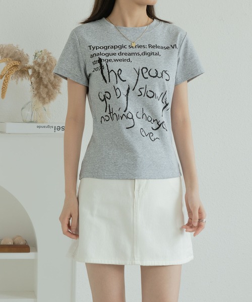MAISON DE THERESE(メゾン ド テレーズ)の「コットンTシャツ(Tシャツ/カットソー・レディース・ホワイト/グレー/ブラック/ワイン/イエロー/ネイビー・LARGE/MEDIUM)」の13枚目の写真