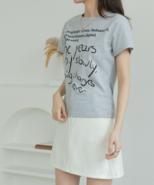 MAISON DE THERESE(メゾン ド テレーズ)の「コットンTシャツ(Tシャツ/カットソー・レディース・ホワイト/グレー/ブラック/ワイン/イエロー/ネイビー・LARGE/MEDIUM)」の15枚目の写真