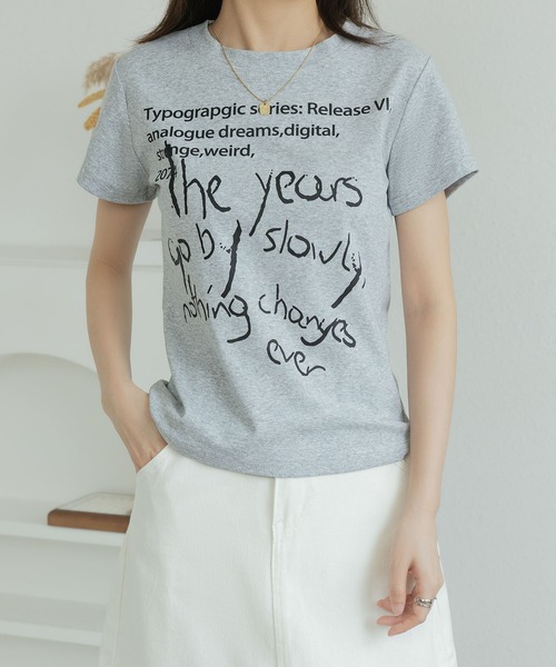 MAISON DE THERESE(メゾン ド テレーズ)の「コットンTシャツ(Tシャツ/カットソー・レディース・ホワイト/グレー/ブラック/ワイン/イエロー/ネイビー・LARGE/MEDIUM)」の16枚目の写真