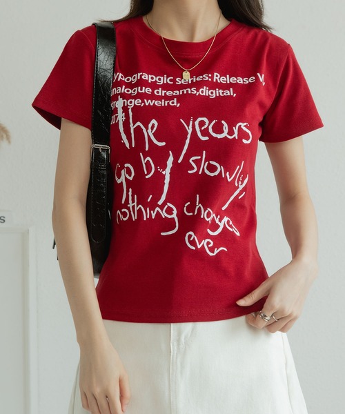 MAISON DE THERESE(メゾン ド テレーズ)の「コットンTシャツ(Tシャツ/カットソー・レディース・ホワイト/グレー/ブラック/ワイン/イエロー/ネイビー・LARGE/MEDIUM)」の19枚目の写真