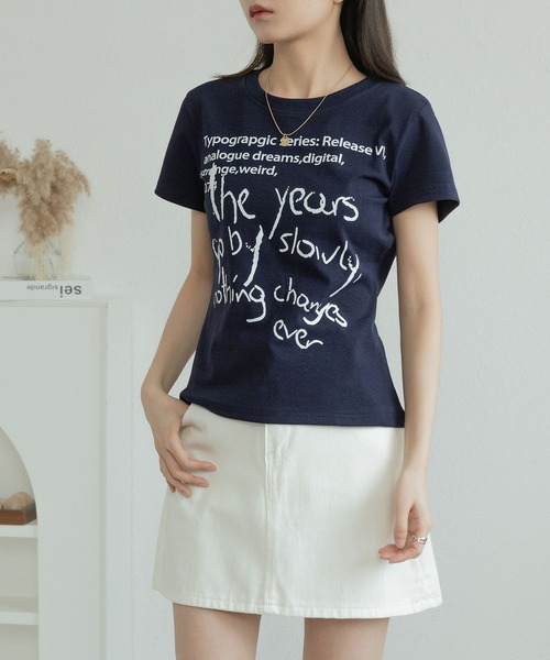 MAISON DE THERESE(メゾン ド テレーズ)の「コットンTシャツ(Tシャツ/カットソー・レディース・ホワイト/グレー/ブラック/ワイン/イエロー/ネイビー・LARGE/MEDIUM)」の21枚目の写真