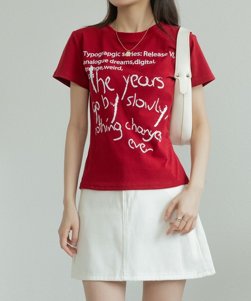 MAISON DE THERESE(メゾン ド テレーズ)の「コットンTシャツ(Tシャツ/カットソー・レディース・ホワイト/グレー/ブラック/ワイン/イエロー/ネイビー・LARGE/MEDIUM)」の18枚目の写真