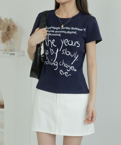 MAISON DE THERESE(メゾン ド テレーズ)の「コットンTシャツ(Tシャツ/カットソー・レディース・ホワイト/グレー/ブラック/ワイン/イエロー/ネイビー・LARGE/MEDIUM)」の22枚目の写真