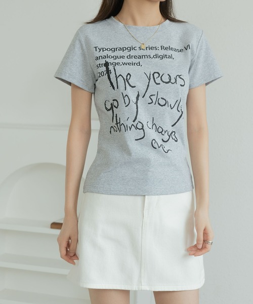 MAISON DE THERESE(メゾン ド テレーズ)の「コットンTシャツ(Tシャツ/カットソー・レディース・ホワイト/グレー/ブラック/ワイン/イエロー/ネイビー・LARGE/MEDIUM)」の14枚目の写真