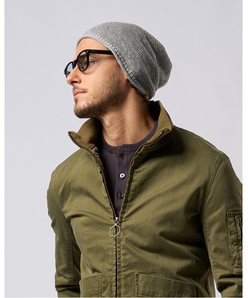 wjk(ダヴルジェイケイ)の「GIMA roll knit beanie(ニットキャップ/ビーニー・メンズ・オフホワイト/トップグレー/ライトピンク・FREE)」の2枚目の写真