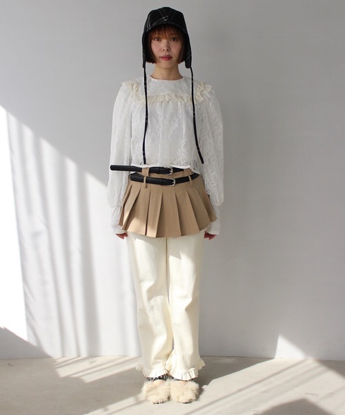 SANSeLF（サンセルフ）の「2way レースブラウス【SANSeLF】 sanw25s001（シャツ/ブラウス・レディース・ホワイト/ブラック・FREE）」の3枚目の写真