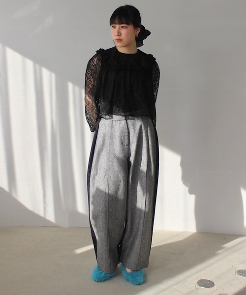 SANSeLF（サンセルフ）の「2way レースブラウス【SANSeLF】 sanw25s001（シャツ/ブラウス・レディース・ホワイト/ブラック・FREE）」の11枚目の写真