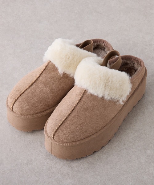 Remind me and forever（リマインドミーアンドフォーエバー）の「ムートンサボ（ブーツ・レディース・ライトベージュ/ブラック・MEDIUM/LARGE/X-LARGE/SMALL）」の7枚目の写真