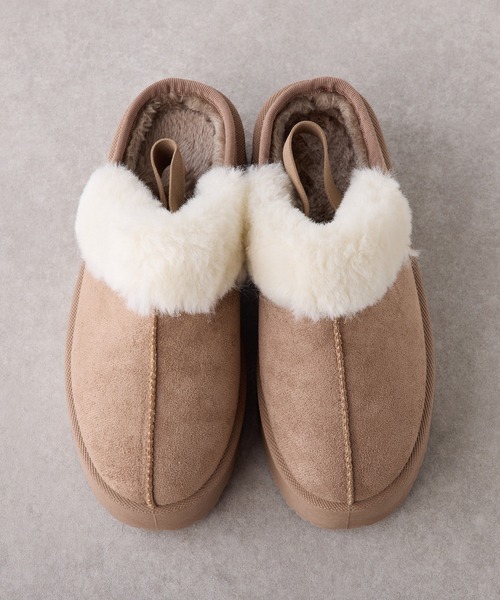 Remind me and forever（リマインドミーアンドフォーエバー）の「ムートンサボ（ブーツ・レディース・ライトベージュ/ブラック・MEDIUM/LARGE/X-LARGE/SMALL）」の8枚目の写真