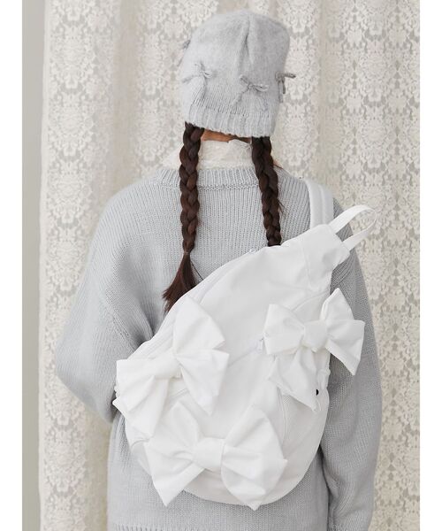 merry jenny（メリージェニー）の「ribbonワンショルダーバッグ（ショルダーバッグ・レディース・ブラック/グレー/オフホワイト・FREE）」の21枚目の写真