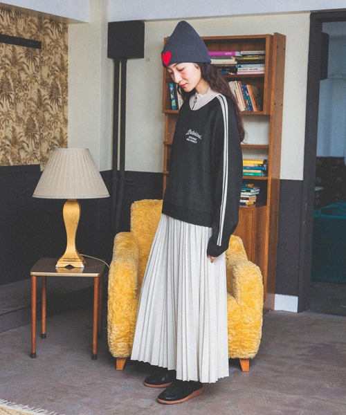 【美品】バーバリーリブ編み ニットアンサンブルブル　サイズ2 ブラック 小さいサイズ]ウールブレンドニットアンサンブル（2点セット