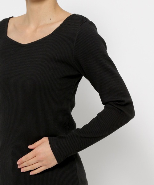 セールスマン セール】2WAYリブタイトロングスリーブ 133775（Tシャツ