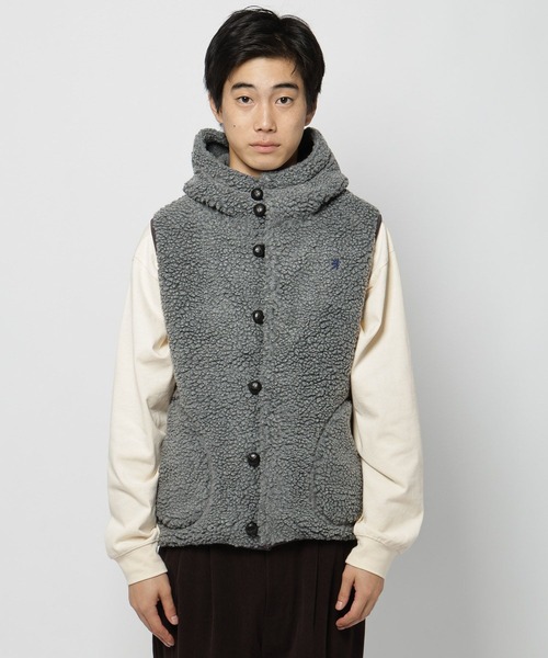 GYMPHLEX(ジムフレックス)の「【Gymphlex】フード付きボアベスト(ベスト・メンズ・ライトベージュ/グレー・LARGE/MEDIUM)」の8枚目の写真