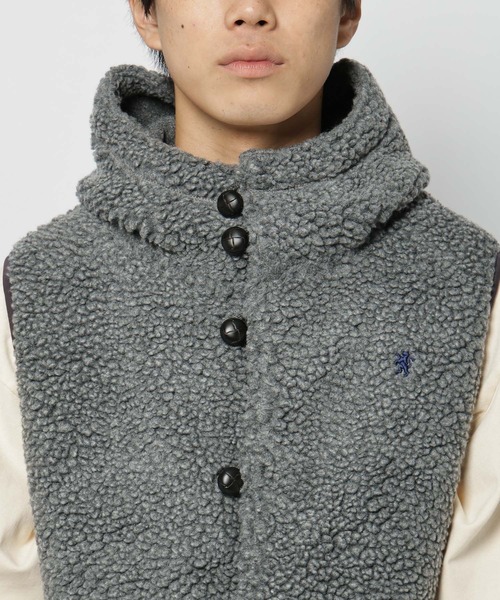 GYMPHLEX(ジムフレックス)の「【Gymphlex】フード付きボアベスト(ベスト・メンズ・ライトベージュ/グレー・LARGE/MEDIUM)」の11枚目の写真