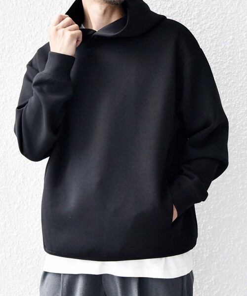 SHIPS any: カラー ダンボール スナップ プルオーバー パーカー 25AW