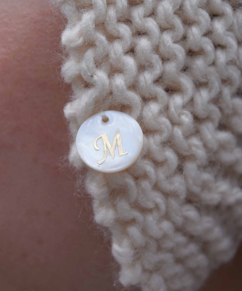 WEGO（ウィゴー）の「WEGO/ニットスカーフ　チャーム付き（バンダナ/スカーフ・レディース・ピンク/ブルー/アイボリー/キャメル/ブラック・FREE）」の9枚目の写真