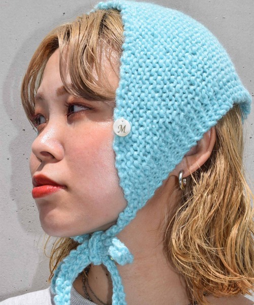 WEGO（ウィゴー）の「WEGO/ニットスカーフ　チャーム付き（バンダナ/スカーフ・レディース・ピンク/ブルー/アイボリー/キャメル/ブラック・FREE）」の14枚目の写真